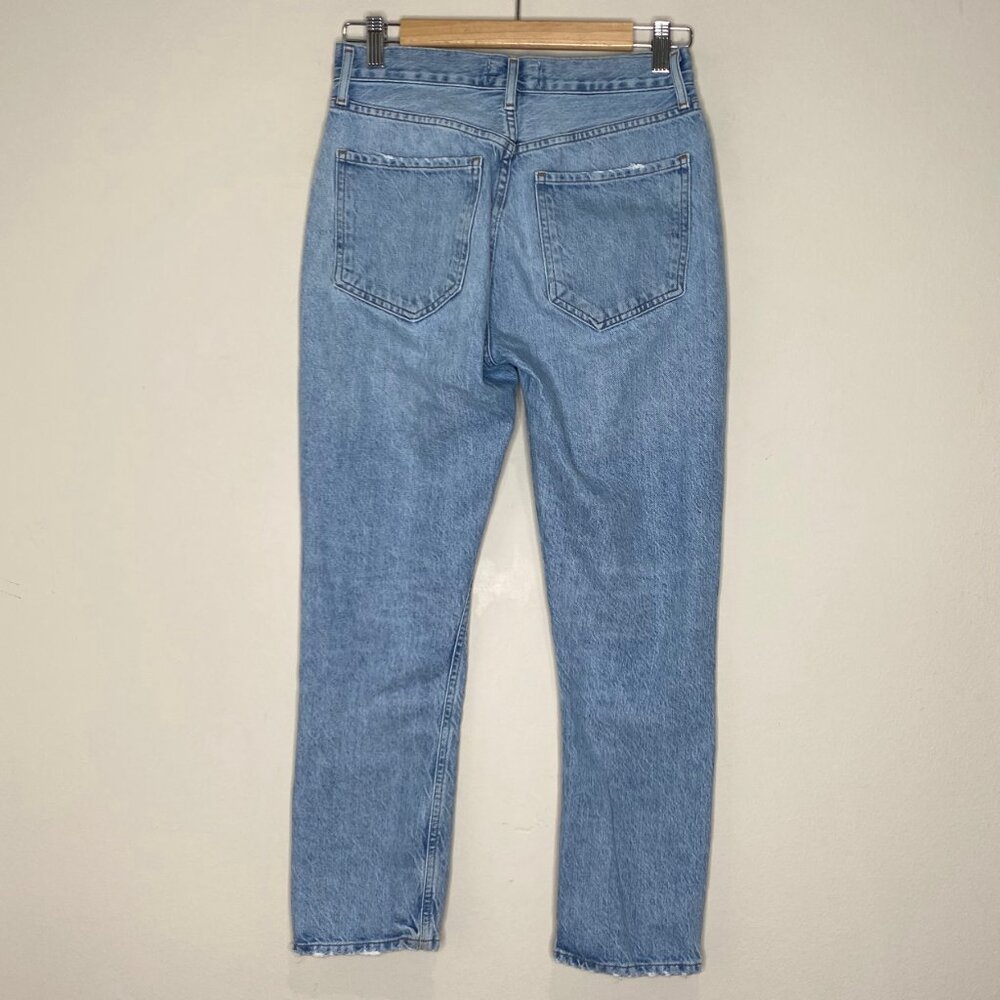 Agolde Riley High Rise Straight Crop Jeans - Blur Sz 26 - Picture 3 of 14